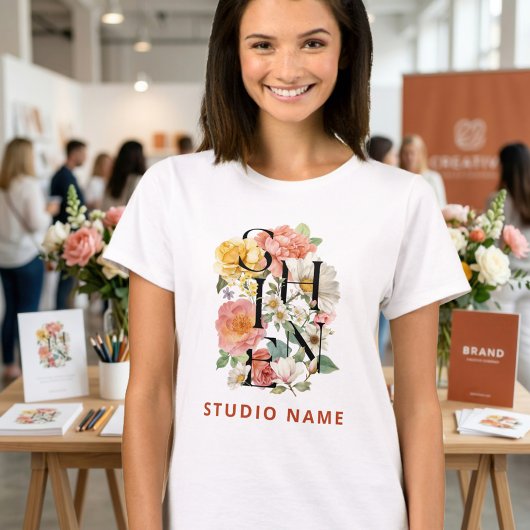SHINE Floral Creative Studio Name Corporate T-shirt