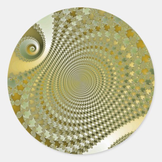 Shine - Fractal Ronde Sticker (Voorkant)