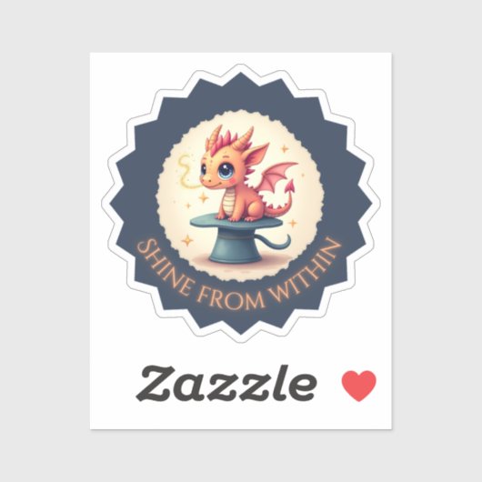 Shine from Within beroemd gemaakt door Schattige D Sticker (Vel)