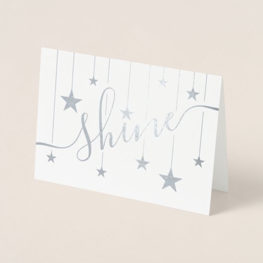 SHINE Geschorste sterren Echte het Manuscript van  Folie Kaarten (Voorkant)