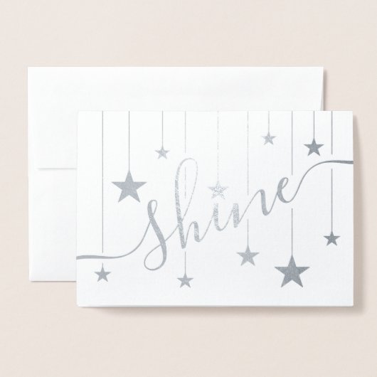 SHINE Geschorste sterren Echte het Manuscript van  Folie Kaarten (Voorkant met envelop)