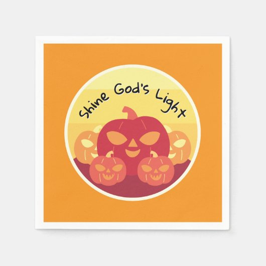 Shine God's Light Halloween Cocktail Servet (Voorkant)