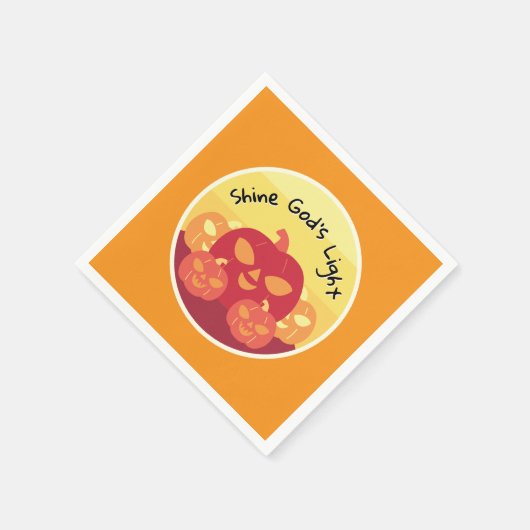 Shine God's Light Halloween Cocktail Servet (Hoek)