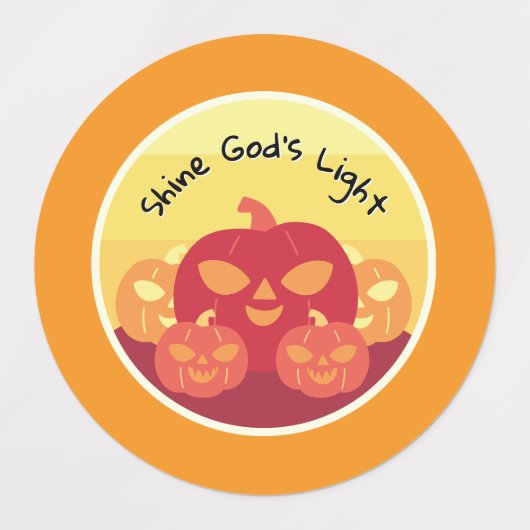 Shine God's Light Halloween Waterdichte Labels (Design 2)