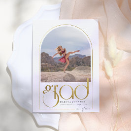 Shine | Gold Arch & Typografie 2 Foto-Afstuderen Kaart