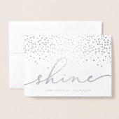 Shine | Hanukkah Photo Silver Foil Card Folie Kaarten (Voorkant met envelop)