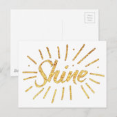 SHINE in gold Briefkaart (Voorkant / Achterkant)