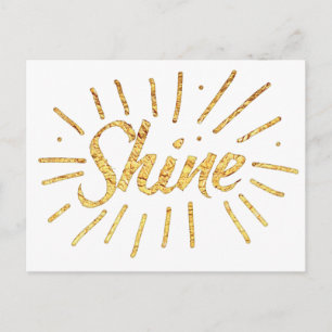 SHINE in gold Briefkaart