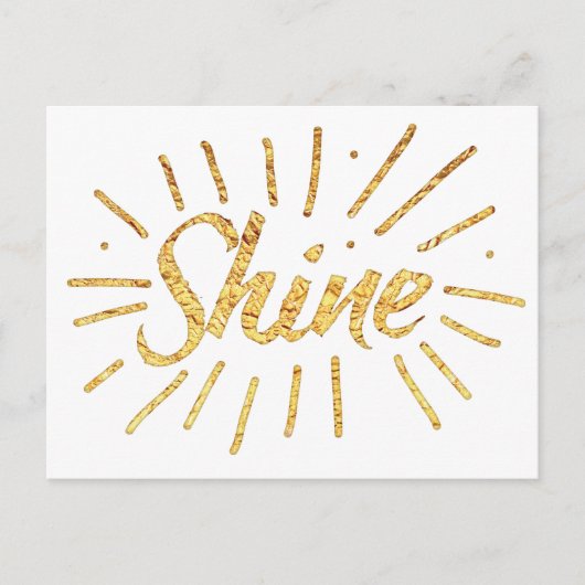 SHINE in gold Briefkaart (Voorkant)
