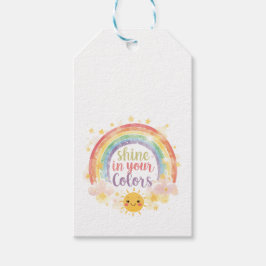 Shine in Your Colours Rainbow Quote Pride Art Cadeaulabel