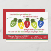 SHINE kerstlampjes met 2 kanten Feestdagenkaart (Voorkant / Achterkant)