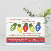 SHINE kerstlampjes met 2 kanten Feestdagenkaart (Staand voorkant)