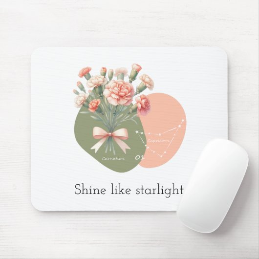 Shine Like Starlight tekst Roze Anjer Steenbok Muismat (Met muis)
