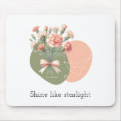 Shine Like Starlight tekst Roze Anjer Steenbok Muismat (Voorkant)