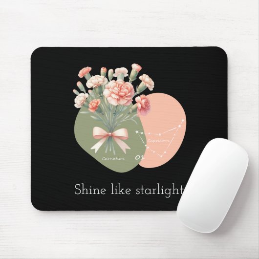 Shine Like Starlight tekst Roze Anjer Steenbok Muismat (Met muis)