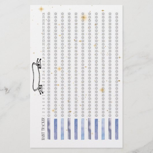 Shine Like Stars Monthly Habit Tracker Briefpapier (Voorkant)