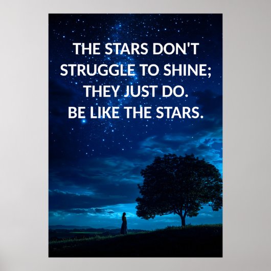 Shine Like The Stars Motivatie poster (Voorkant)