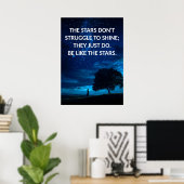 Shine Like The Stars Motivatie poster (Thuiskantoor)