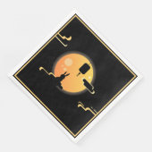 Shine Moon Konijn - Black Sky Mid-Autumn Festival Servet (Hoek)