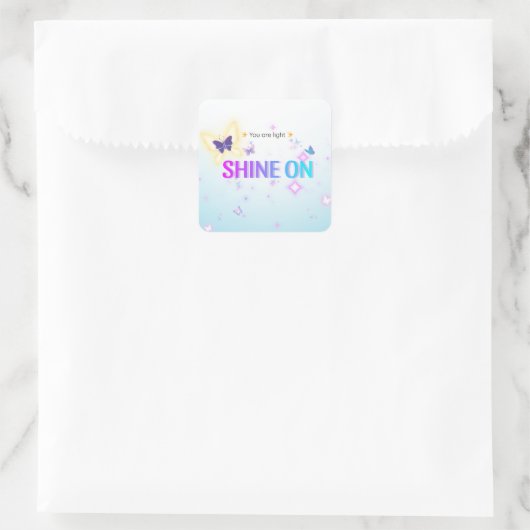 ✨ Shine on Envelope Sticker – Mini Motivatie GI (Tas)