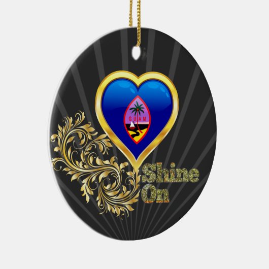 Shine on Guam Keramisch Ornament (Rechts)