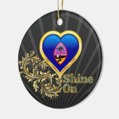 Shine on Guam Keramisch Ornament (Links)