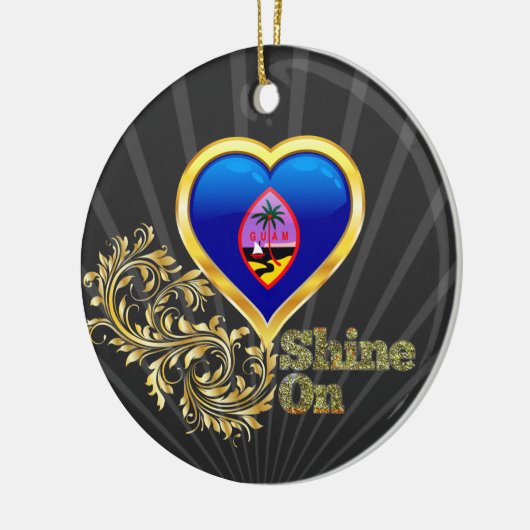 Shine on Guam Keramisch Ornament (Links)