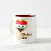 Shine on Irak Tweekleurige Koffiemok (Voorkant links)