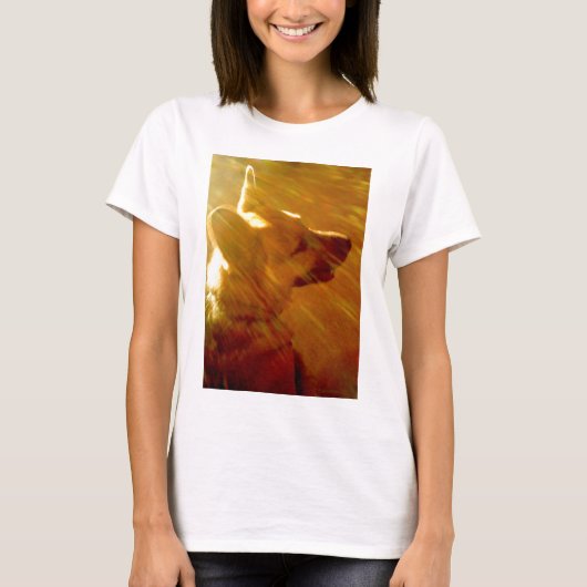 Shine On Me Duitse Herder Zwart & Tan T-shirt (Voorkant)
