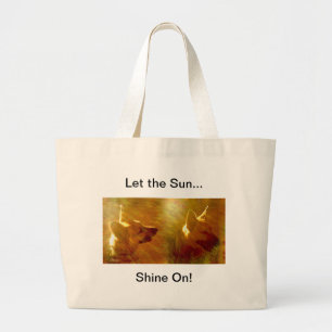 Shine On Me Duitse Herder Zwart & Tan Twee Uitzich Grote Tote Bag