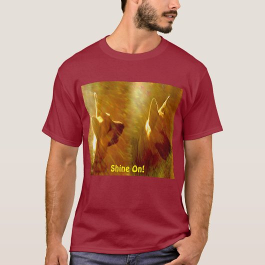 Shine On Me Duitse Herder Zwart Tan Twee Uitzichte T-shirt (Voorkant)