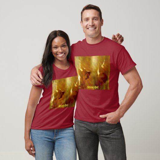 Shine On Me Duitse Herder Zwart Tan Twee Uitzichte T-shirt (Unisex)