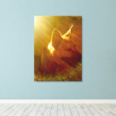 Shine On Me German Shepherd #1 Canvas Afdruk (Insitu (Houten vloer))
