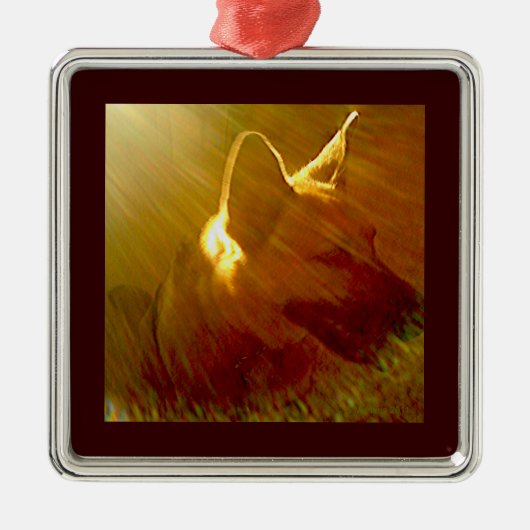 Shine On Me German Shepherd #1 Metalen Ornament (Voorkant)