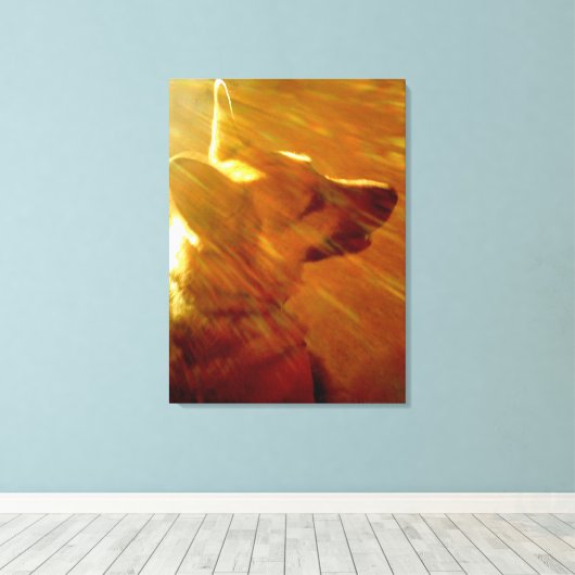Shine On Me German Shepherd #2 Canvas Afdruk (Insitu (Houten vloer))
