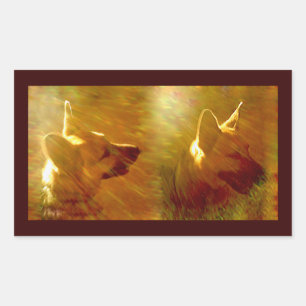 Shine On Me German Shepherd Rechthoekige Sticker