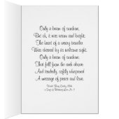 Shine On Me German Shepherd Sympathy Poem Kaart (Binnen (Rechts))