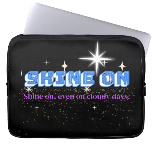 SHINE ON – Night Glow Star Edition 13 inch Laptop Sleeve (Voorkant)