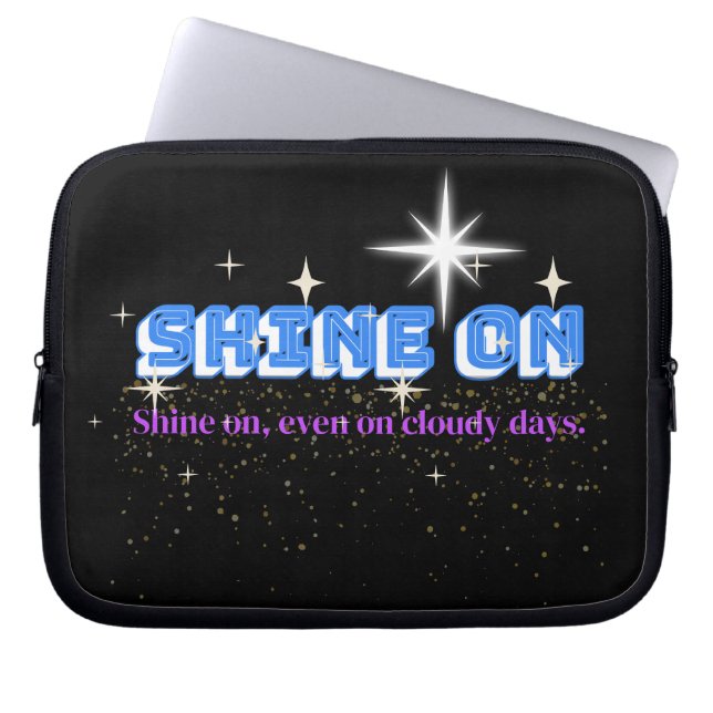 SHINE ON – Night Glow Star Edition Laptop Sleeve (Voorkant)