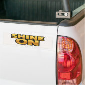 Shine on Retro 70s Metallic Gold Disco Lettering Bumpersticker (Op Truck)