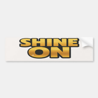 Shine on Retro 70s Metallic Gold Disco Lettering Bumpersticker