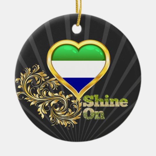 Shine on Sierra Leone Keramisch Ornament (Voorkant)