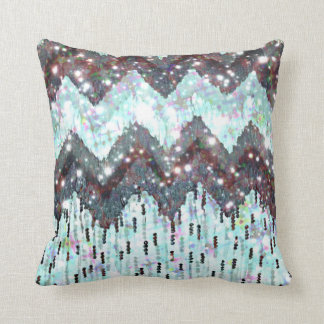 SHINE ON, WINTER LOVE Chevron Black White Stars Kussen