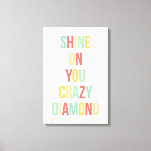 Shine On You Crazy Diamond Canvas Afdruk (Voorkant)