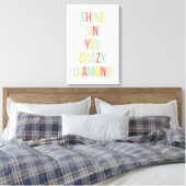 Shine On You Crazy Diamond Canvas Afdruk (Insitu (Slaapkamer))