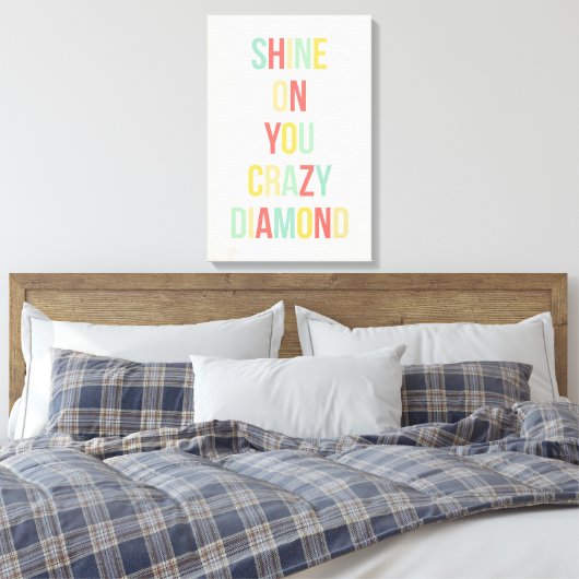 Shine On You Crazy Diamond Canvas Afdruk (Insitu (Slaapkamer))