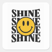 SHINE Retro Smiley Face Bold Typography Sticker (Voorkant)