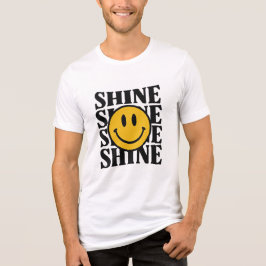 SHINE Retro Smiley Face Bold Typography Tee Tri-Blend Shirt