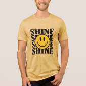 SHINE Retro Smiley Face Bold Typography Tee Tri-Blend Shirt (Voorkant)