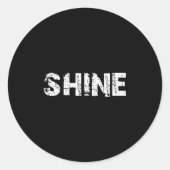 Shine  ronde sticker (Voorkant)